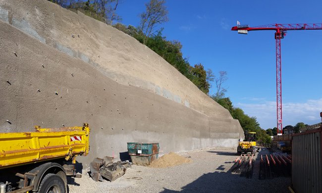 confortement d’un talus Boulevard Périphérique Nord de Lyon