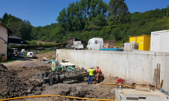 stabilisation d’un glissement de terrain par drainage