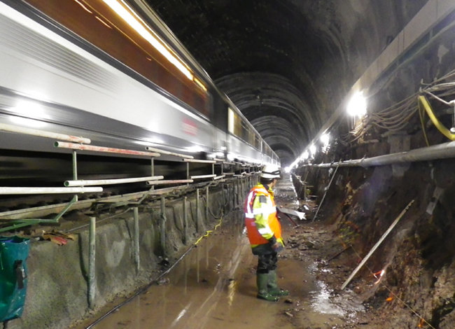 rénovation d’un tunnel SNCF