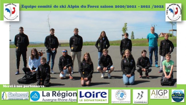 Equipe comité de Ski Alpin du Forez 2021 2022